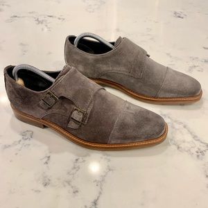 Alfani Suede Double Monk Strap Dress Shoe